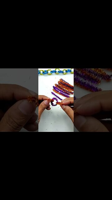 Chenille Wire Crafts || Pipe Cleaner Craft Ideas #Shorts