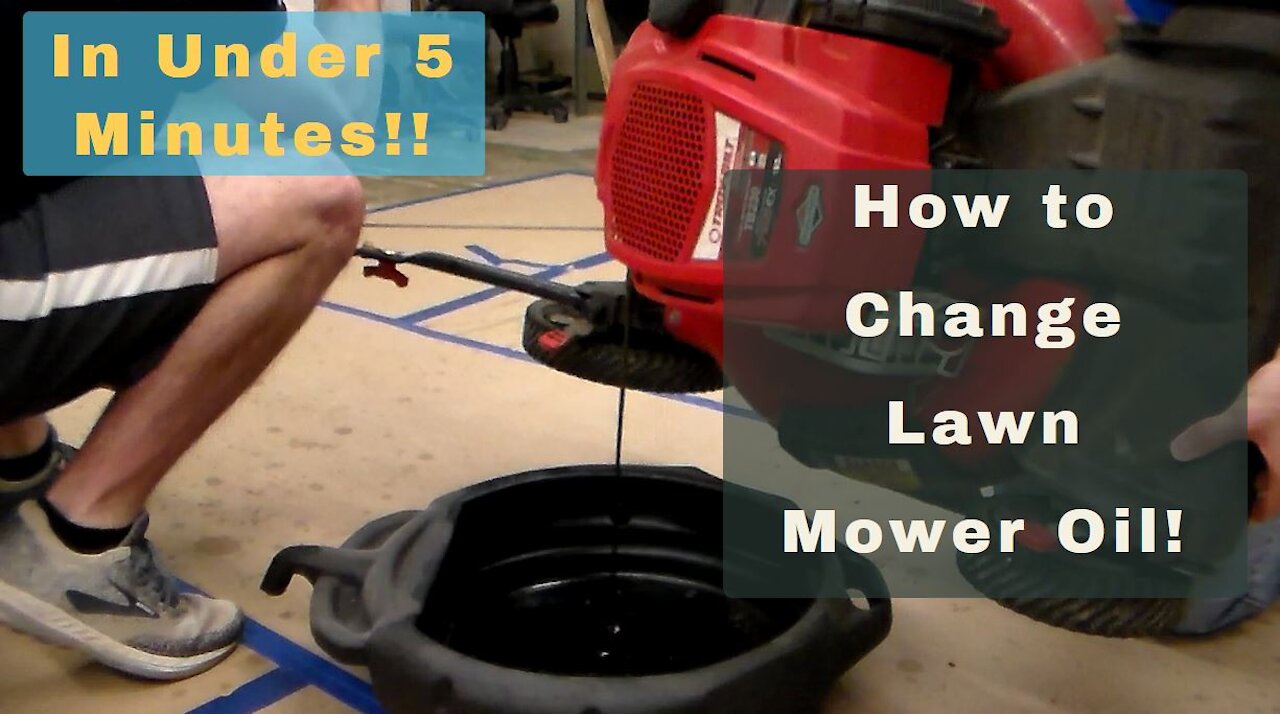 How to Change Oil in a Lawn Mower | Troy Bilt TB 230 | UNDER 5 MINUTES