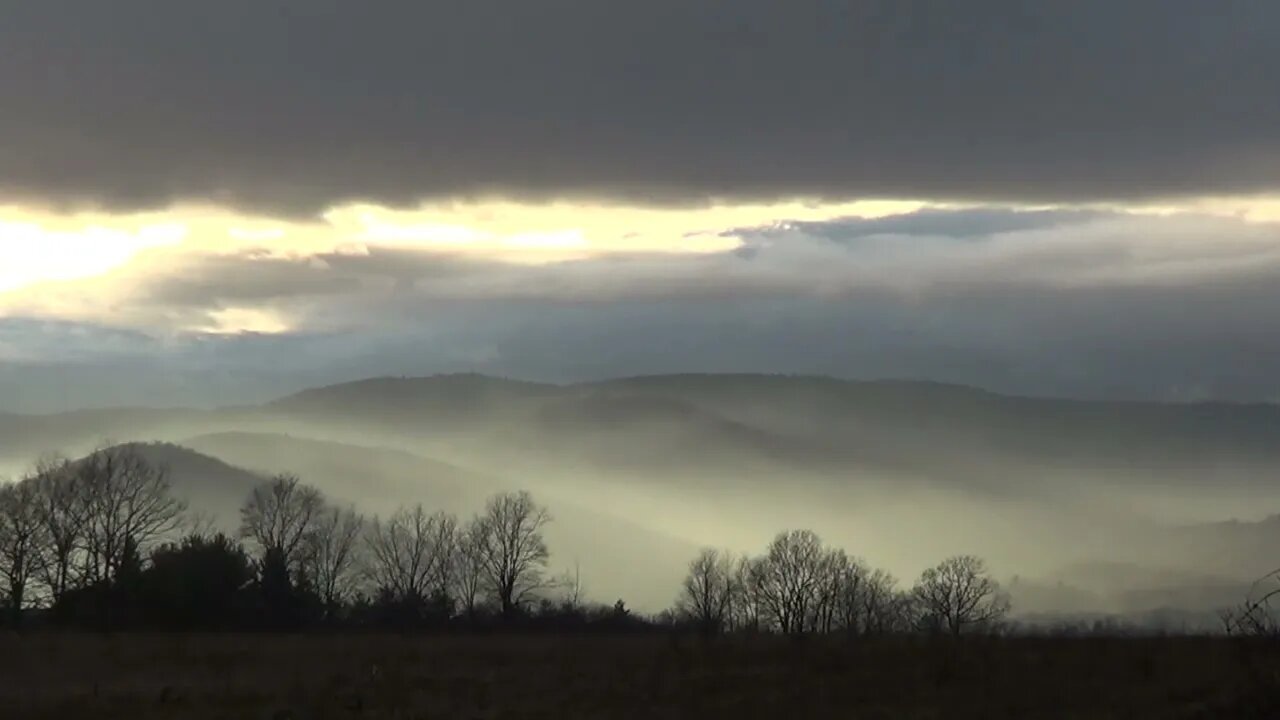 Mountains Clouds And Sunset