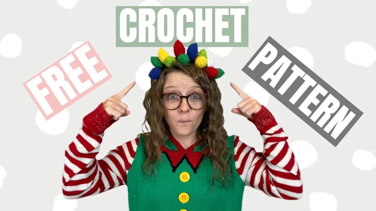 Crochet Christmas Light Bulb Headband- Free Crochet Pattern