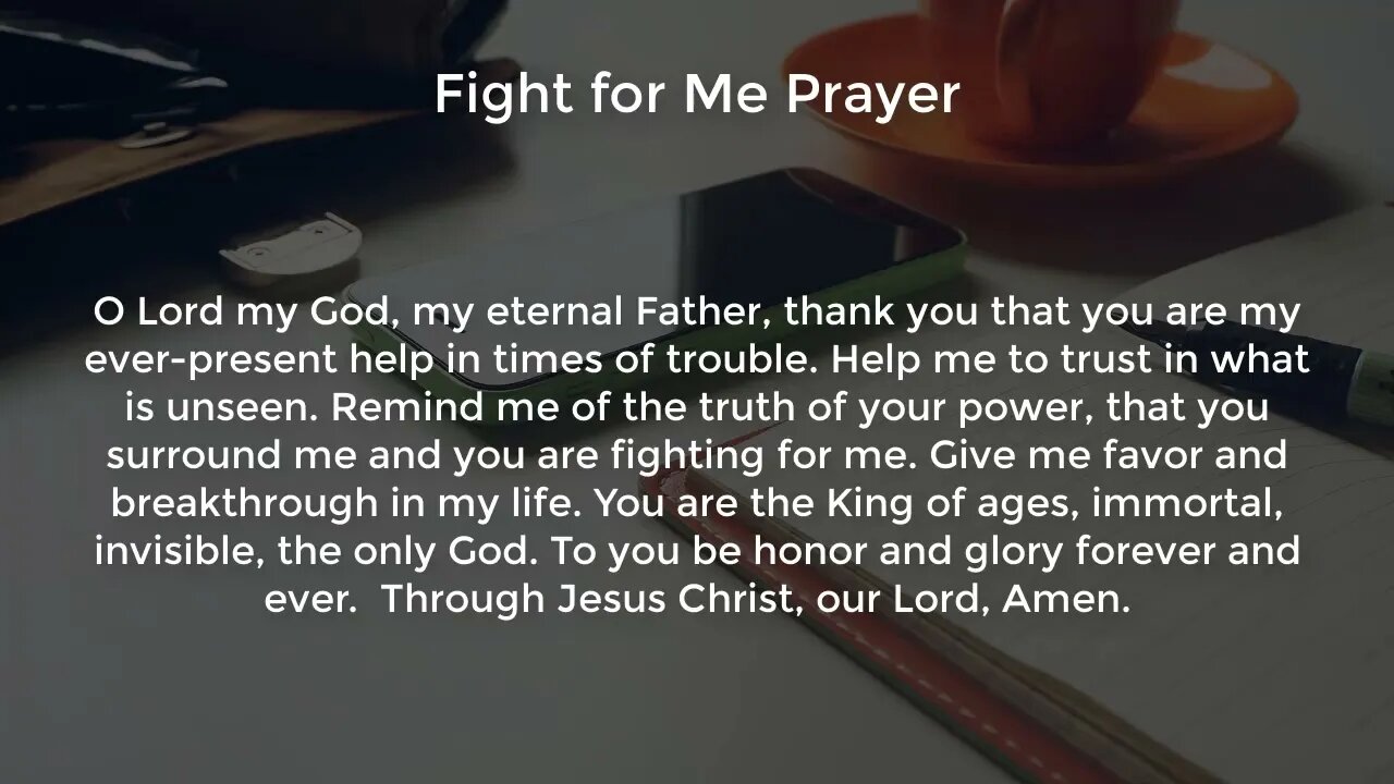 Fight for Me Prayer (Powerful Prayer for Favor and Breakthrough)