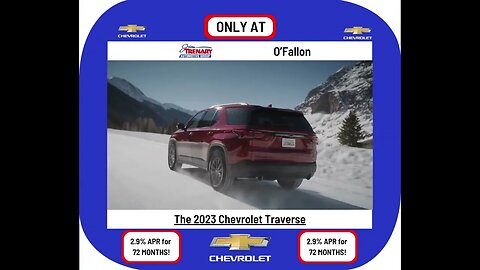 Don't miss out on getting YOUR 2023 Chevrolet Traverse with 2.9% APR for 72 months ONLY at O'Fallon!