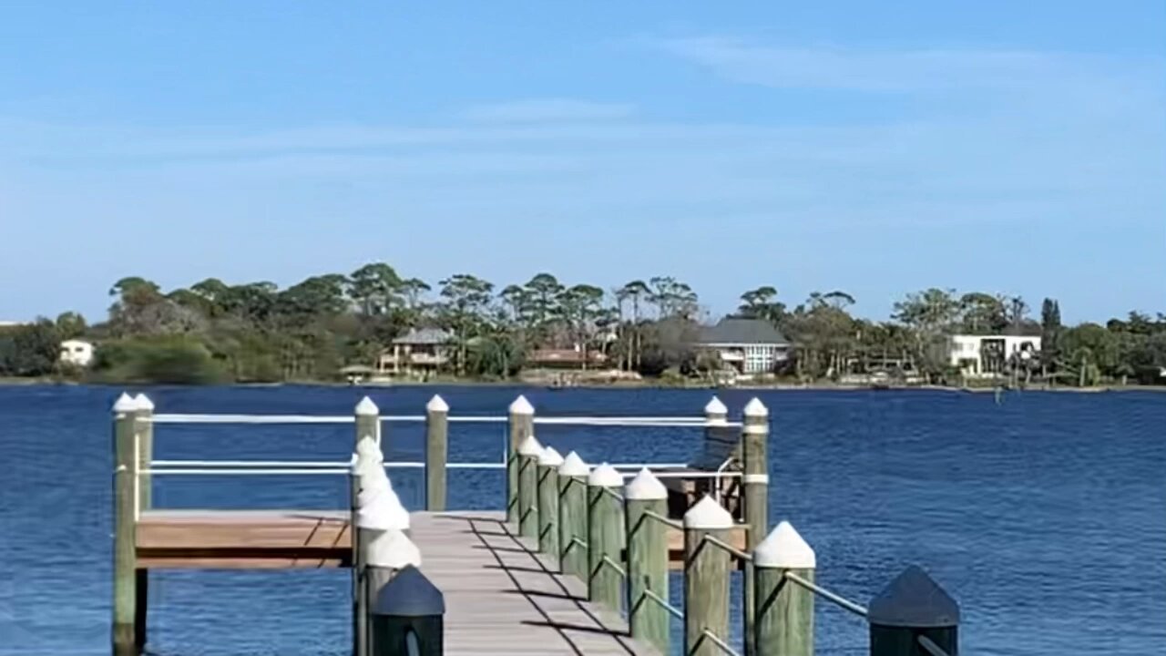 Eagle in Ormond Beach flying over the Halifax river￼