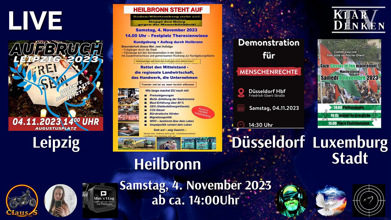 🔴💥LIVE aus Heilbronn, Leipzig, Düsseldorf und Luxemburg/Stadt