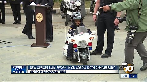 New SDPD officer sworn in for Make-A-Wish