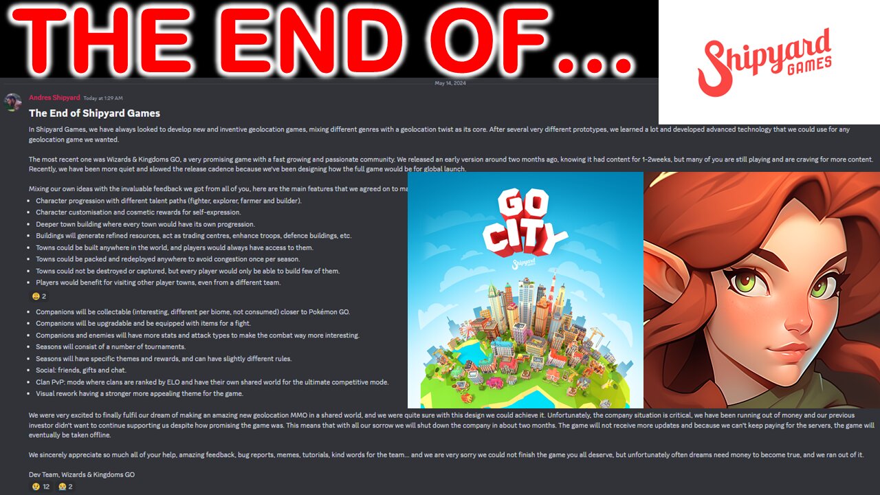 Shipyard Games 2017-2024. GoCity + Wizards & Kingdoms GO + Nature Go to shut down.