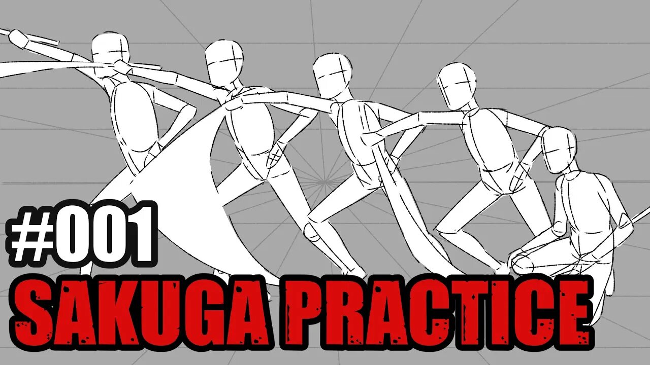 SAKUGA PRACTICE 001! SWORD STUDY WITH TIMELAPSE. #sakuga #anime #keyframes