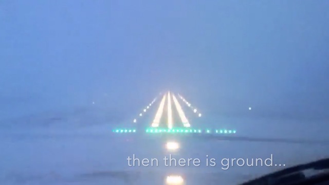 Eerie Boeing 777 Landing