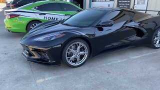 Tulsa Auto Wraps | White Glove Auto | Black C8