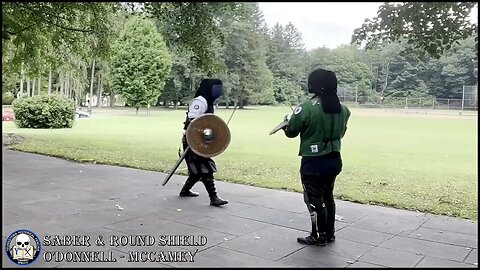 Real Sword Fighting - Saber & Round Shield - #HEMA In The Park - McCamey/O'Donnell