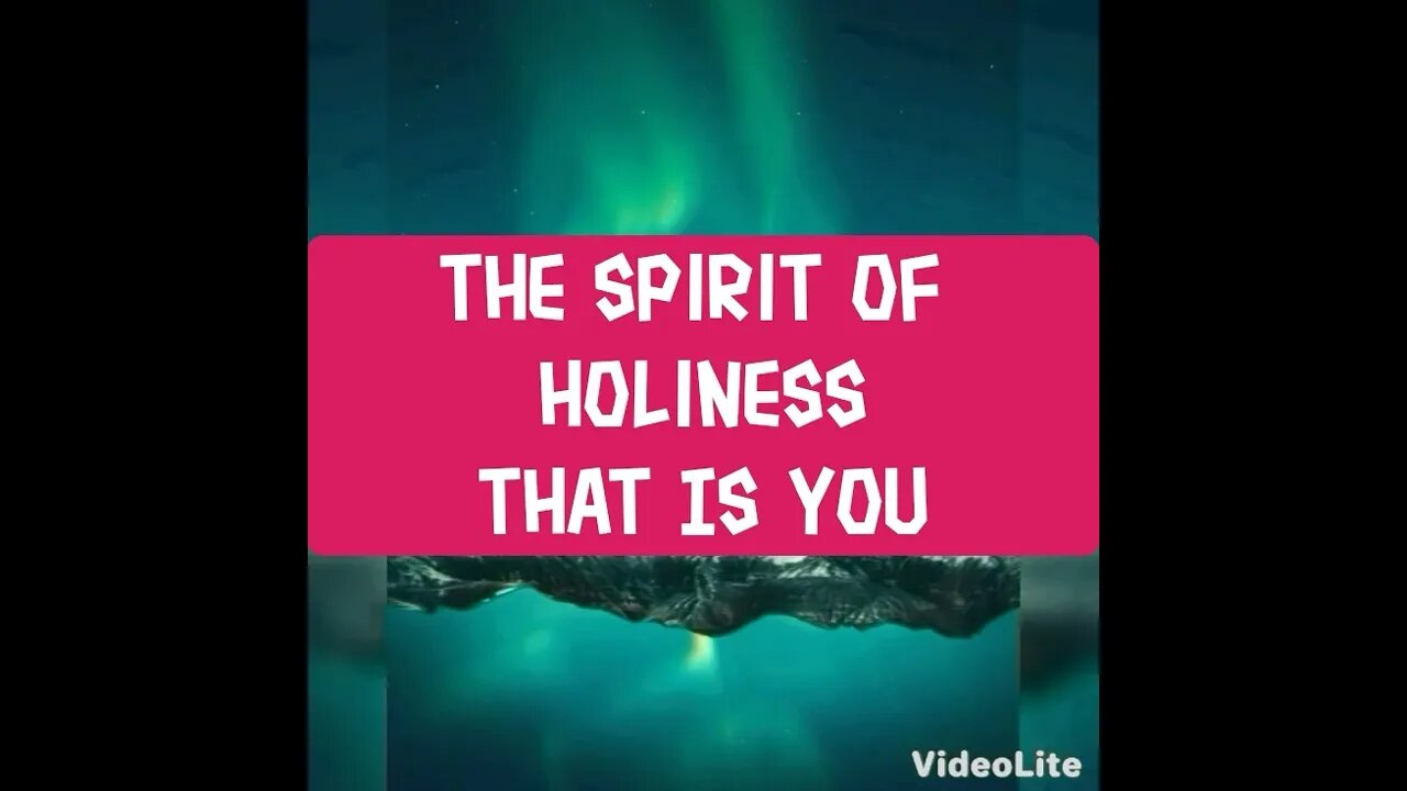 Morning Musings # 264 - The Spirit Of Holiness That Is YOU 🔥