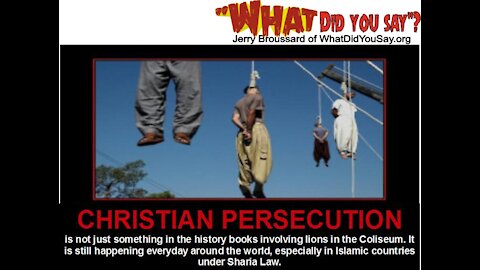 MASS PERSECUTION OF CHRISTIANS!