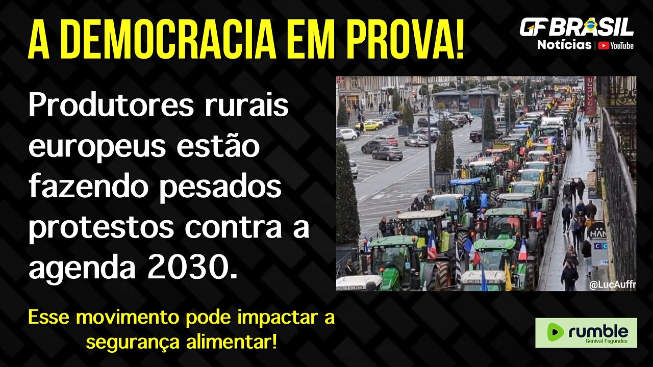 Produtores rurais europeus estão fazendo pesados protestos contra a agenda 2030!