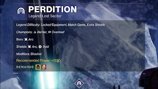 Destiny 2 Legend Lost Sector: Perdition 11-19-21