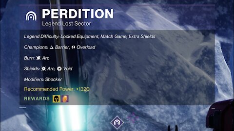 Destiny 2 Legend Lost Sector: Perdition 11-19-21