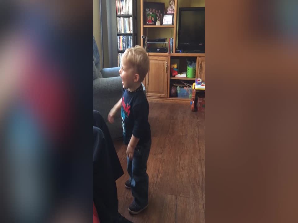 Toddler Playing Catch with Dad is SO CUTE!