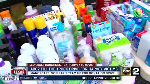 ABC2 fills the truck for Hurricane Harvey victims