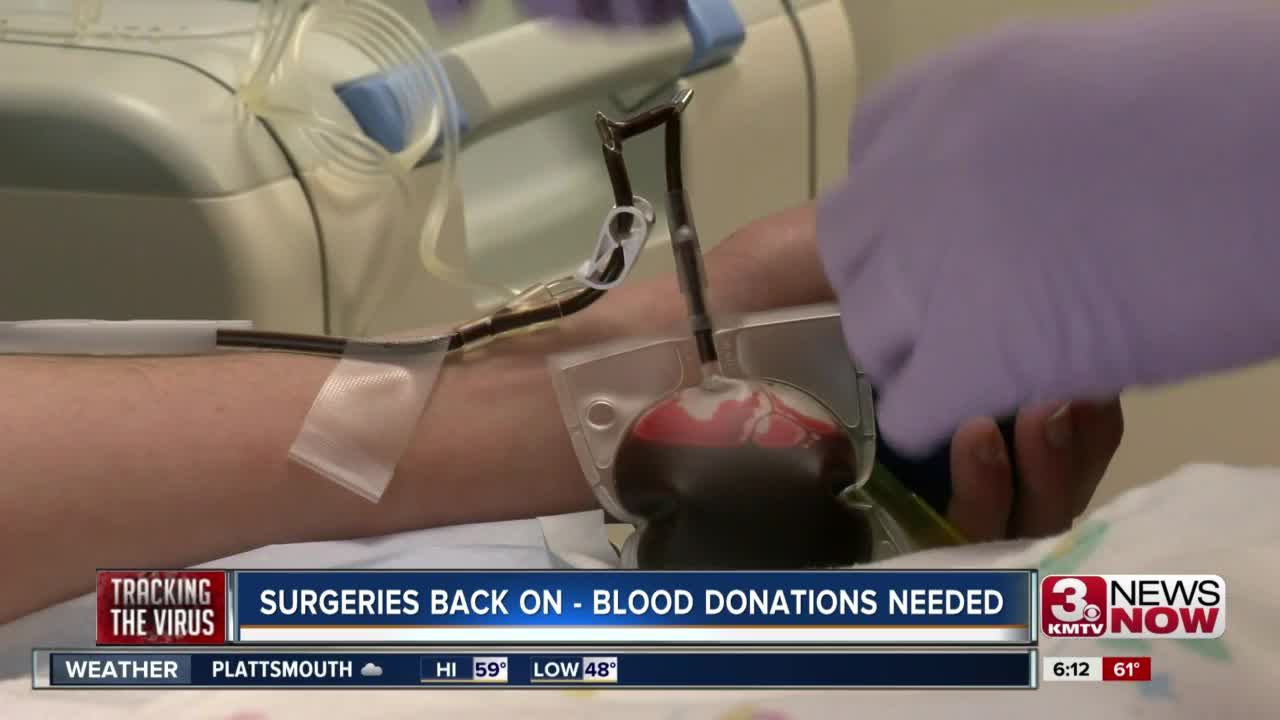 Surgeries back on, blood donations needed