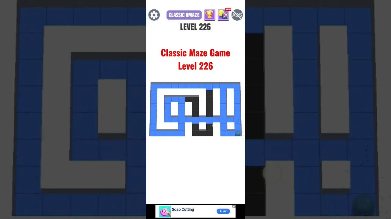 Classic Maze Game Level 226. #shorts