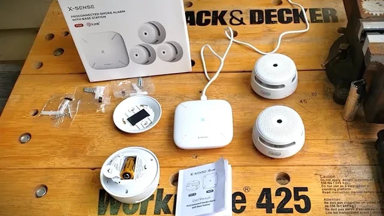 3 Pack X-Sense Smart Mini Smoke Detectors with Base Station, Wifi, App. Pretty awesome