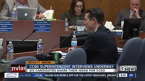 Interviews underway for CCSD superintendent