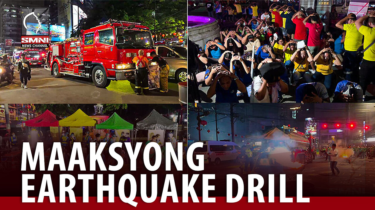 Maaksyong earthquake drill sa Chinatown sa Maynila, sa gabi isinagawa