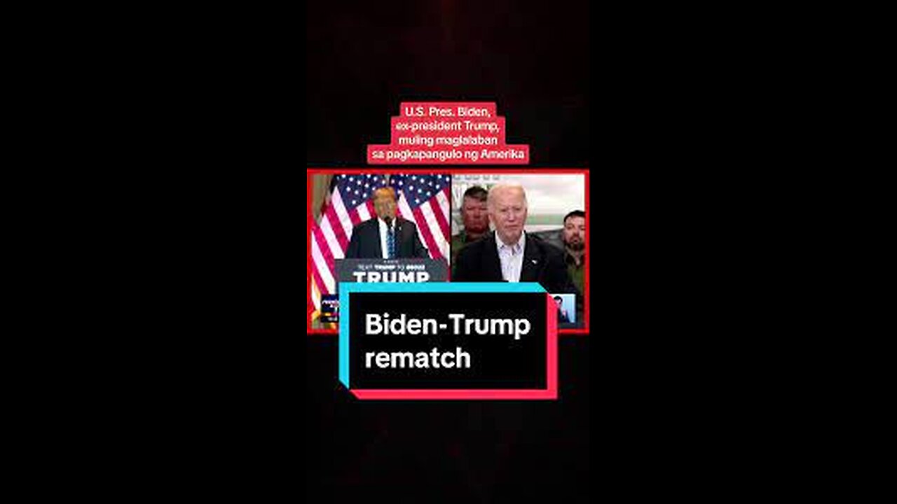 Segurado na ang rematch nina U.S. Pres. #JoeBiden at dating pangulo