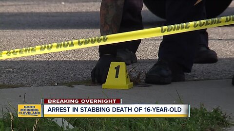 Arrest in stabbing death of 16-year-old