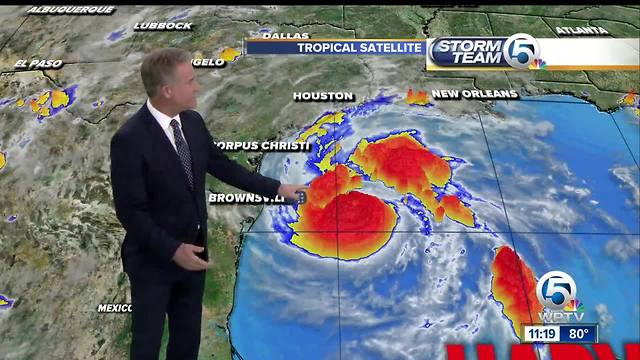 Harvey strengthens to Category 1 hurricane, could dump 20 inches of rain on Texas