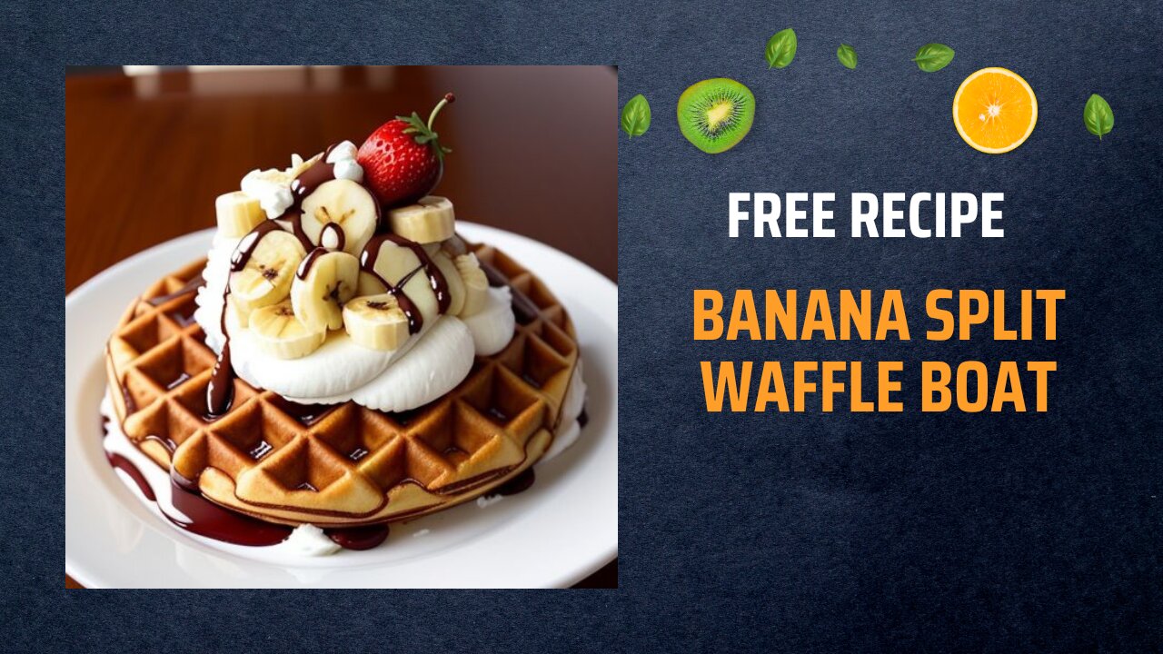 Free Banana Split Waffle Boat Recipe 🍌🍫🍓