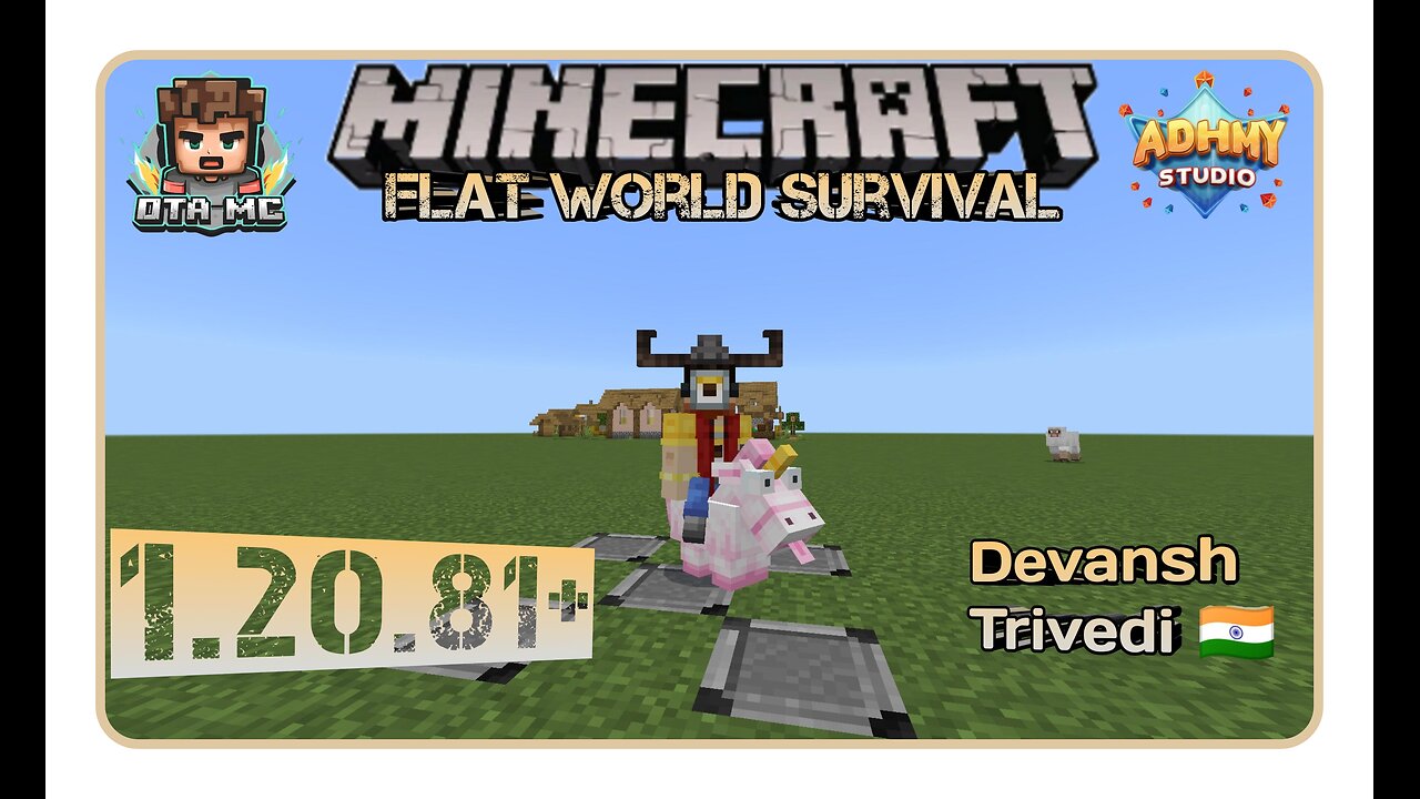 Flat world survival map for minecraft PE by DtA MC or ADHMY STUDIO