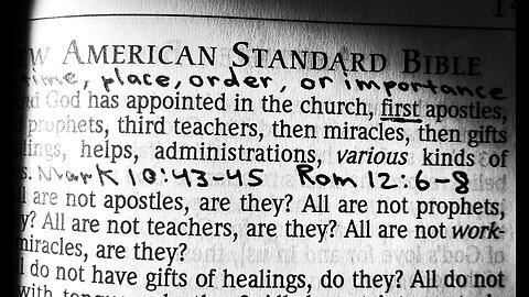 Church Structure - Gifts not in Proper Order
