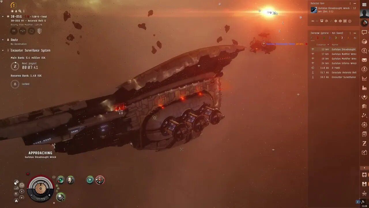 EVE Online Guristas Dreadnought vs Revelation