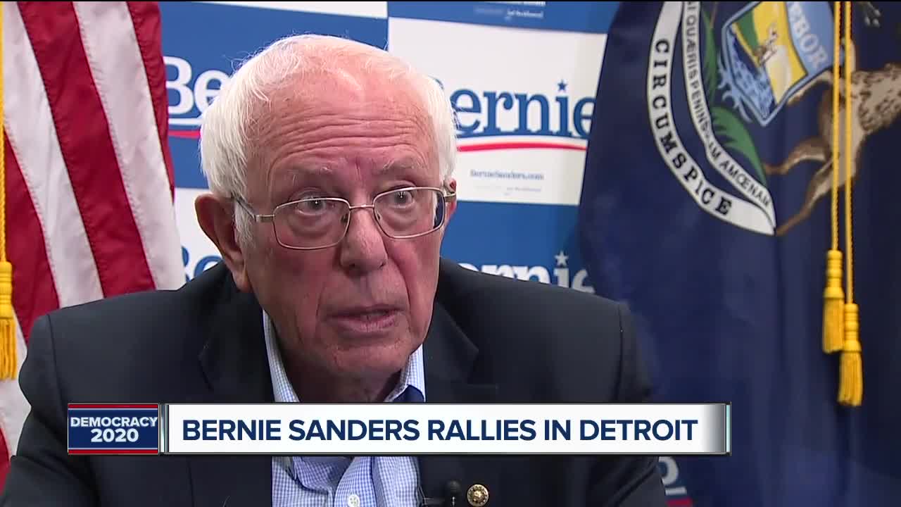 Bernie Sanders holds rally in Detroit Friday