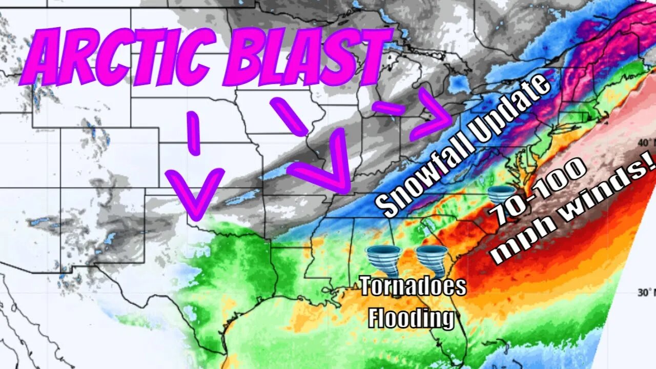 Arctic Blast Bringing Snow Storm & Potential Hurricane Winds! - The WeatherMan Plus Weather Channel