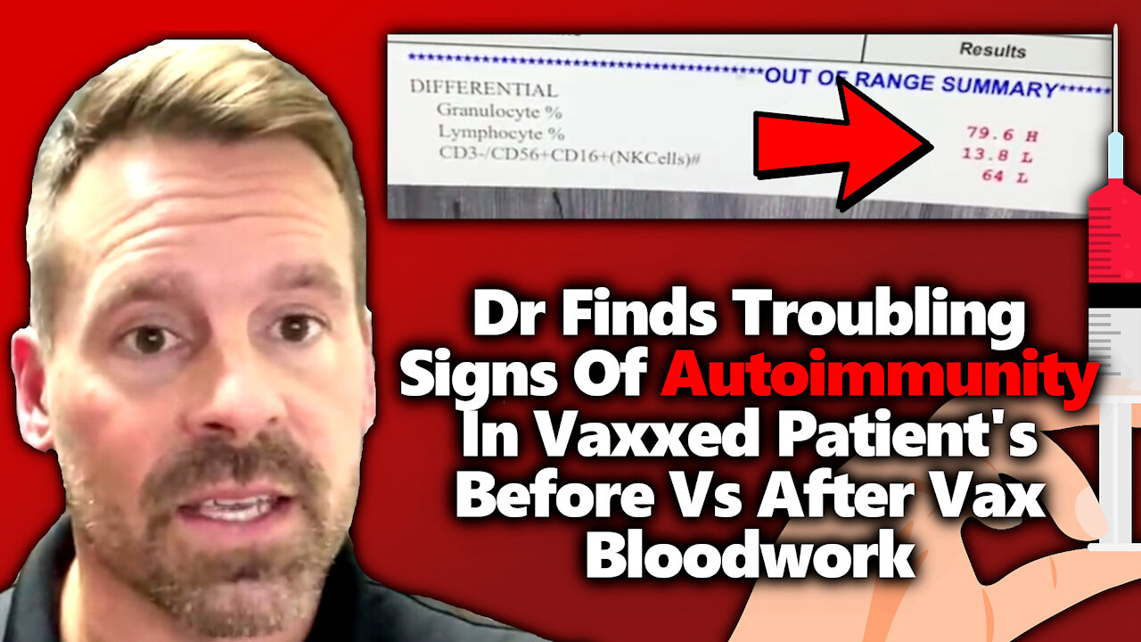 Autoimmunity? Dr Nathan Thompson Shares Concerning Results From Vaxxed Patient Tested Before Vs Afte