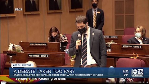 State legislator seeks police protection after remarks on State Senate floor