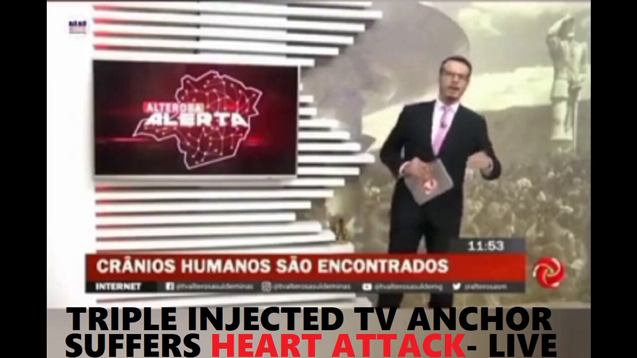 TV ANCHOR DROPS WHILE BOASTING ABOUT BOOSTER - LIVE ON AIR!! (RUMBLE SUPPRESSED VIDEO)
