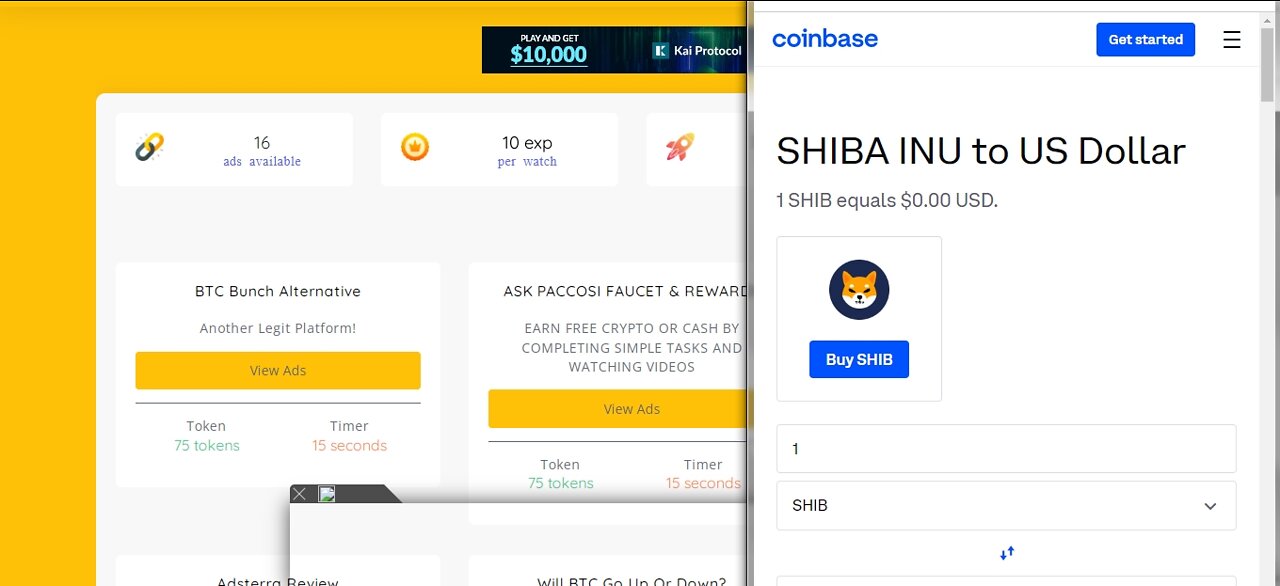 How To Get Free SHIBA INU SHIB TOKENS Cryptocurrency Paid To Click At BTC Bunch Withdraw At Coinbase