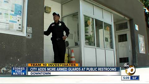 San Diego adds armed guards at public restrooms