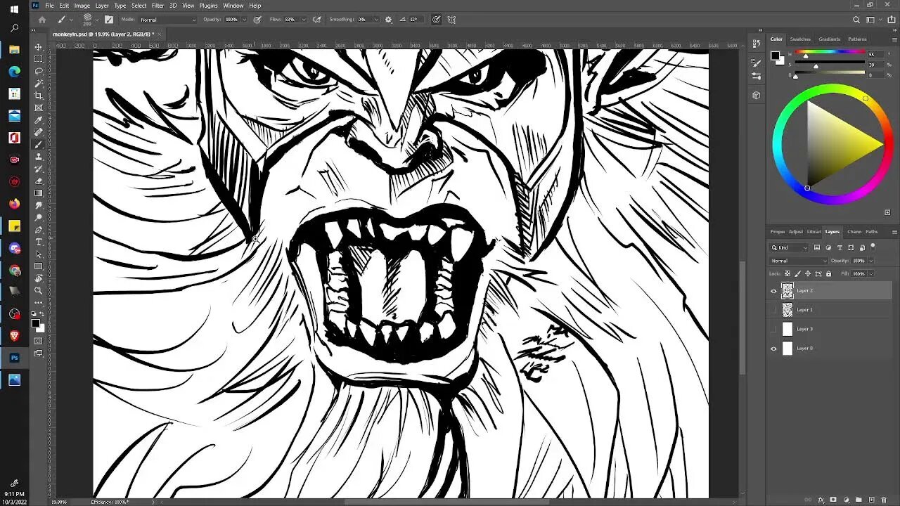 Testing restream Inking Monkain form the Thundecats.