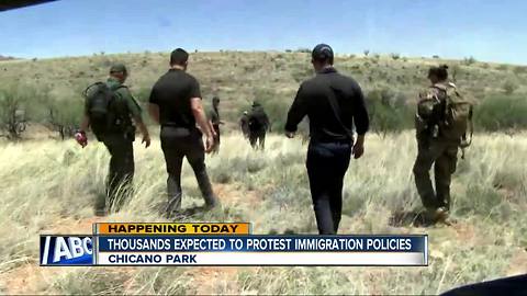 Thousands expected to protest immigration policies.