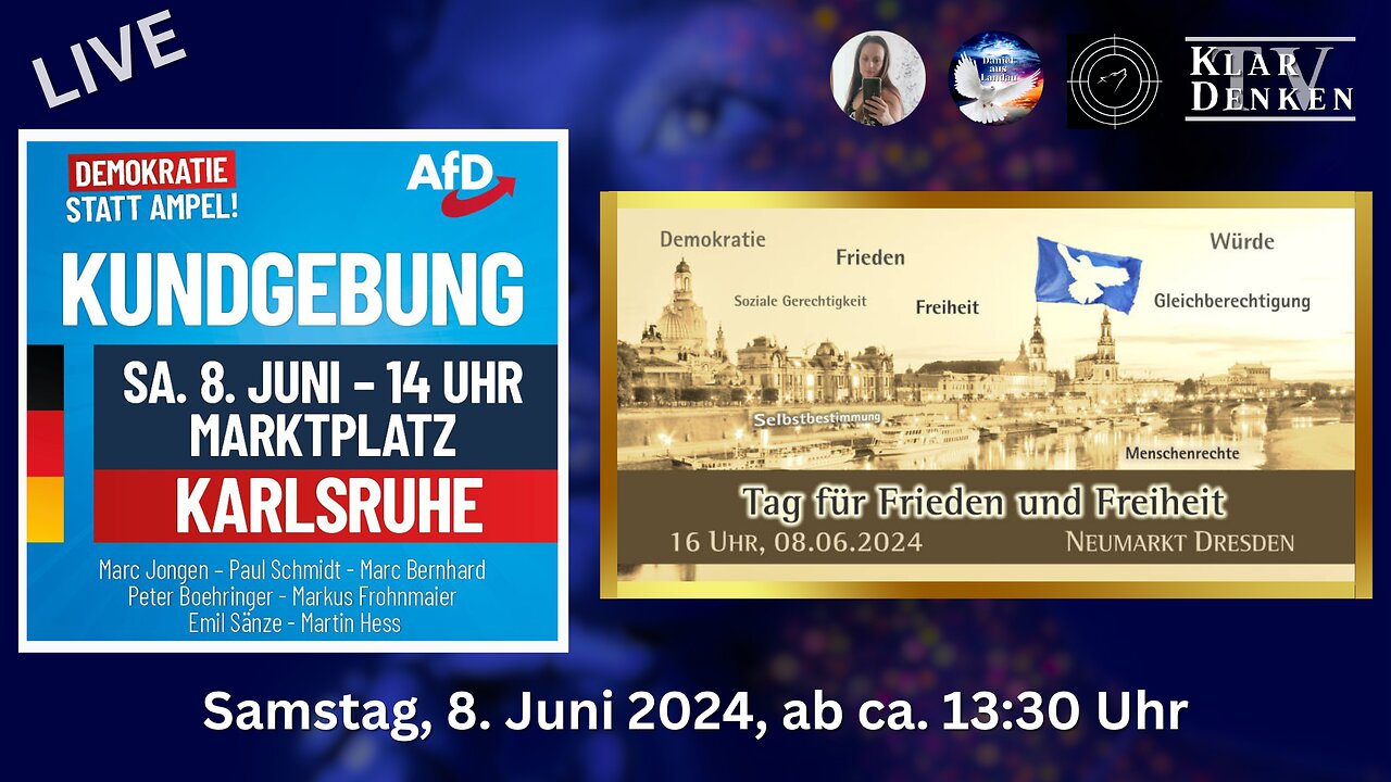 🔴💥LIVE | Kundgebung der AfD in Karlsruhe - Tag für Frieden und Freiheit aus Dresden💥