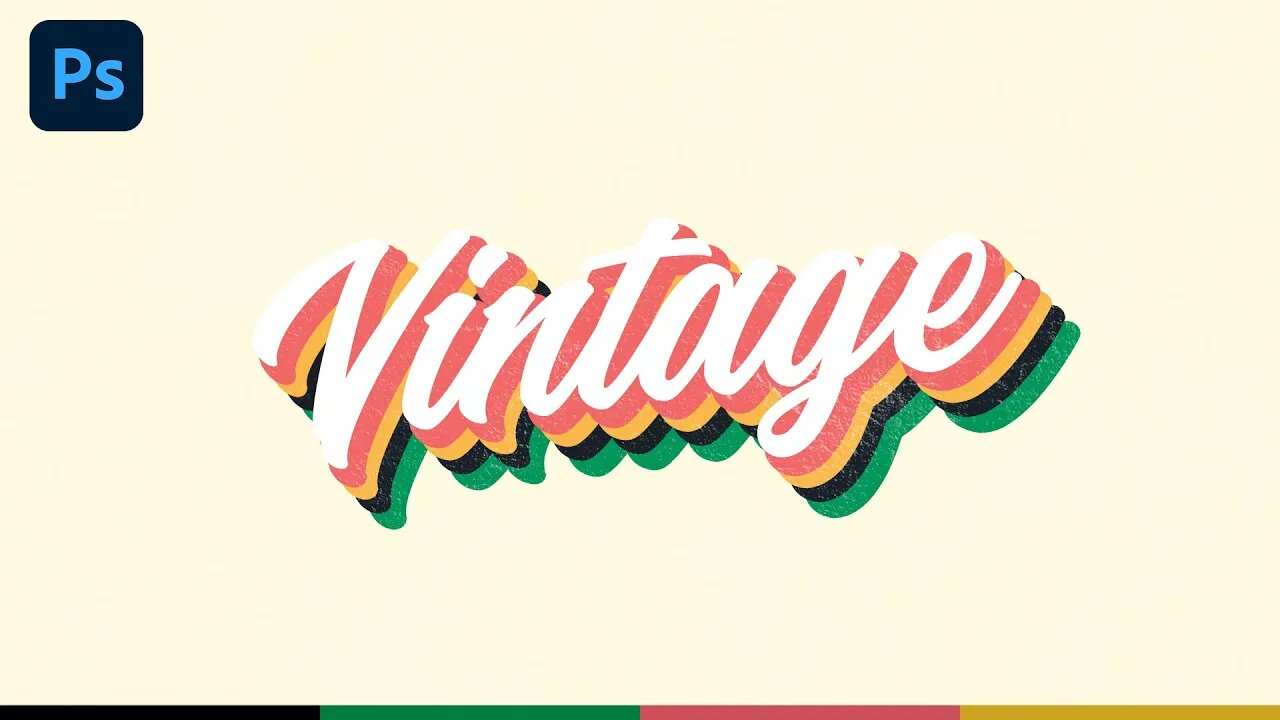 Retro Text Effect - Photoshop Tutorial