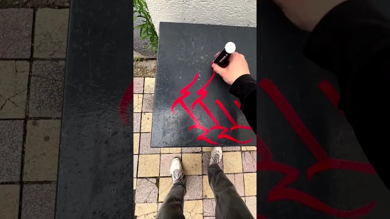 SPECTACULAR GRAFFITI TAG TECHNIQUE 😲 #graffiti #graffitiart #shorts