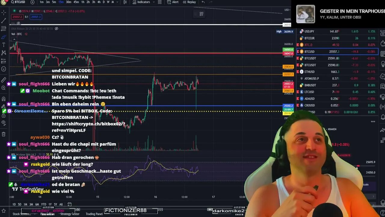 Fragen zu Cointracking. Ausschnitt aus dem Twitch Stream