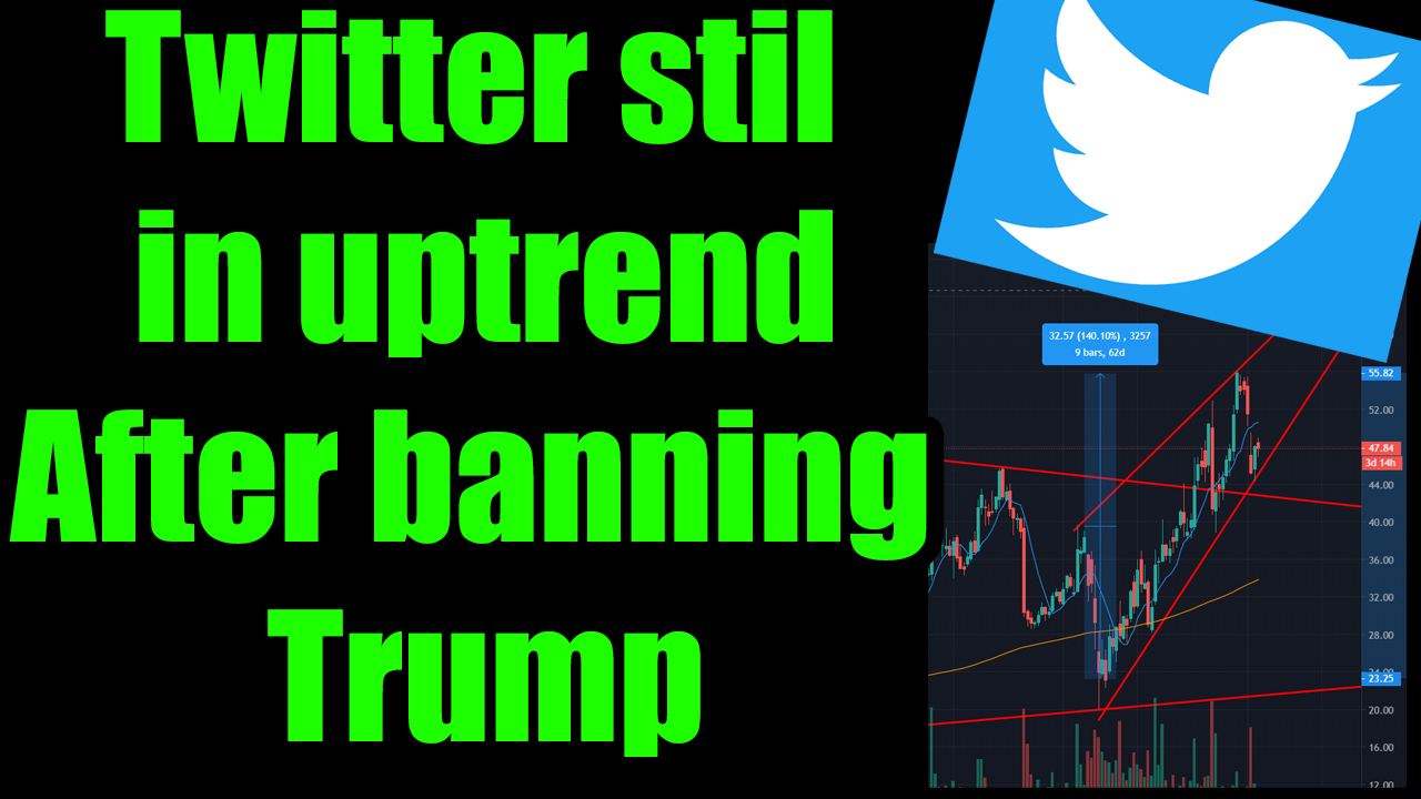 Twitter Stock still in uptrend after Banning Trump