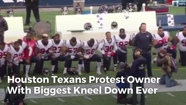 Houston Texans Protest Owner With Biggest Kneel Down Ever