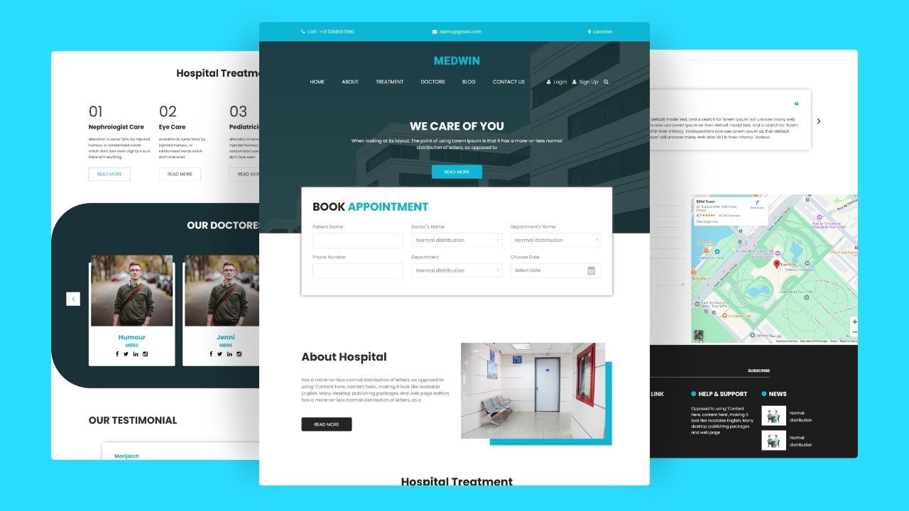 Responsive MedWin Website Design | HTML, CSS & JS