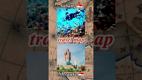 Perjalanan Dari Sabang 🇮🇩 Ke Merauke 🇮🇩 #shorts #indonesia #map #travel